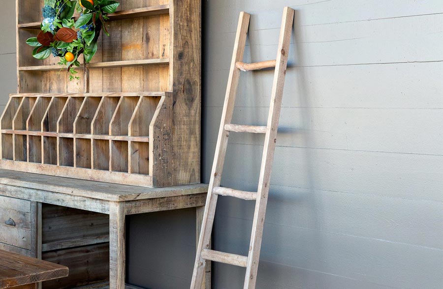 Primitive Wooden Display Ladder