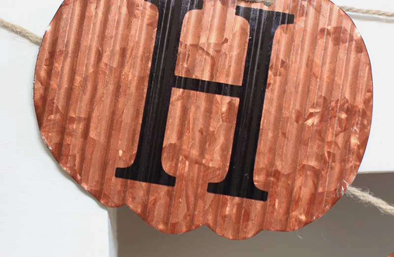 Happy Fall Tin Garland