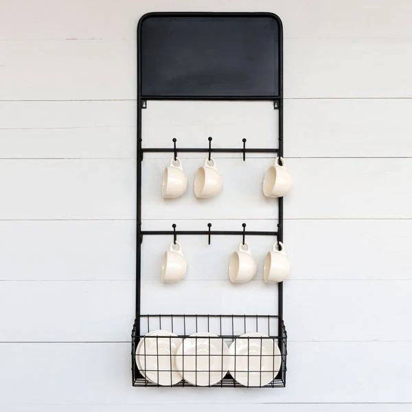 Bistro Dish Rack with Chalkboard