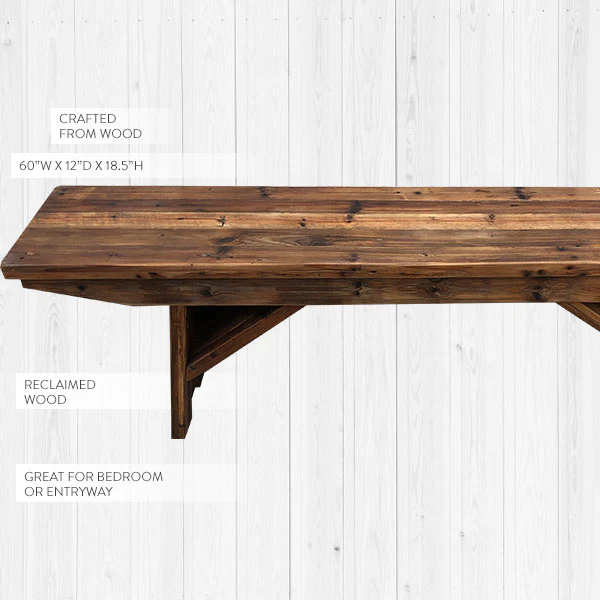 Rustic Design Reclaimed Wood Bench