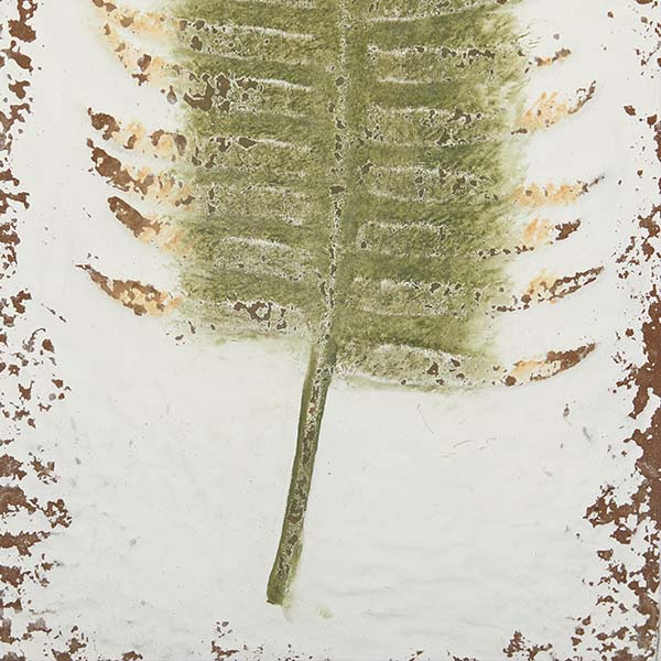 Distressed Metal Leaf Wall Art, Set of 2