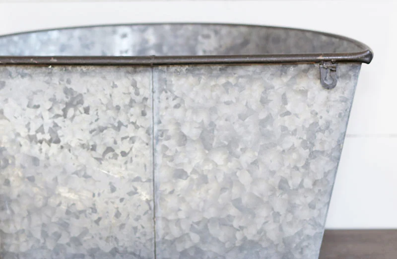 Galvanized Half Bucket Wall Planters