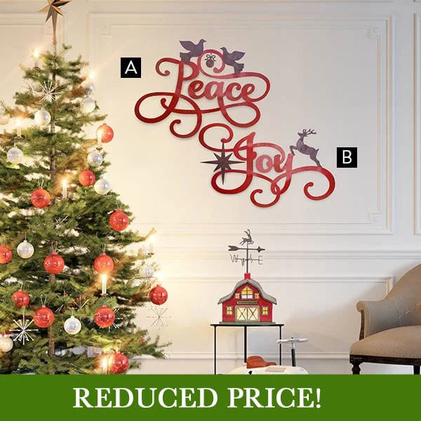 Metal Script Christmas Signs