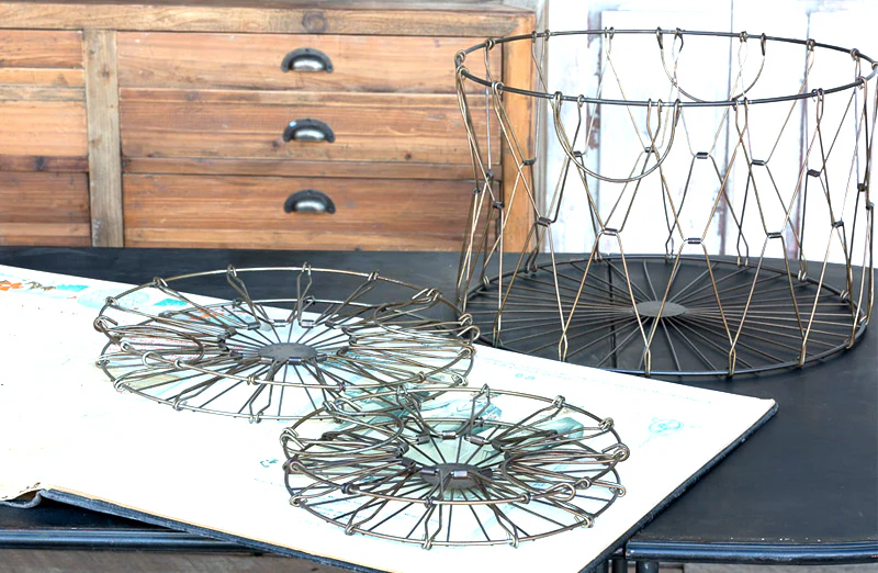 Collapsible Wire Mercantile Baskets  Set of 3