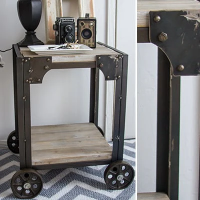 Factory Cart Side Table