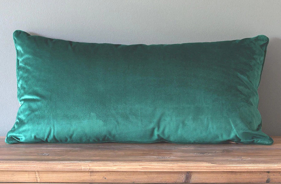 HUGE Velvet Floral Bolster Pillow