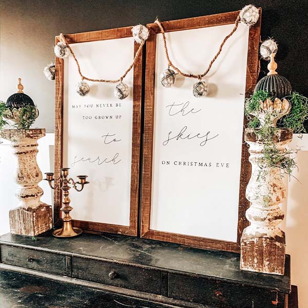 Christmas Eve Wooden Sign Set