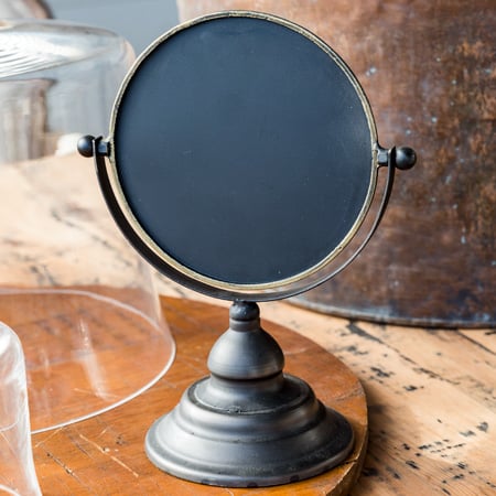 Round Blackboard Sign on Stand