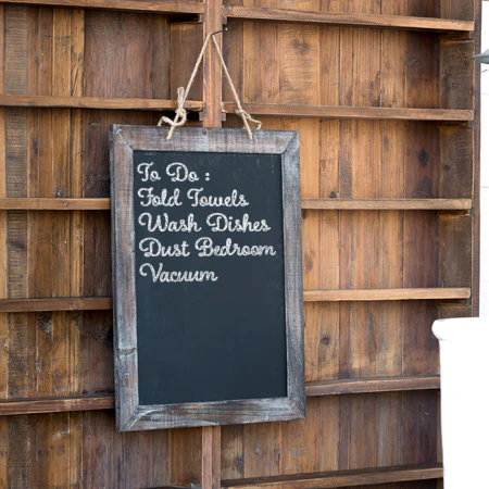 Double-Sided Hanging Wooden Framed Blackboard, Set of 2