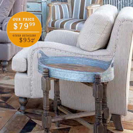 Oval Front Porch Tea Tray Table