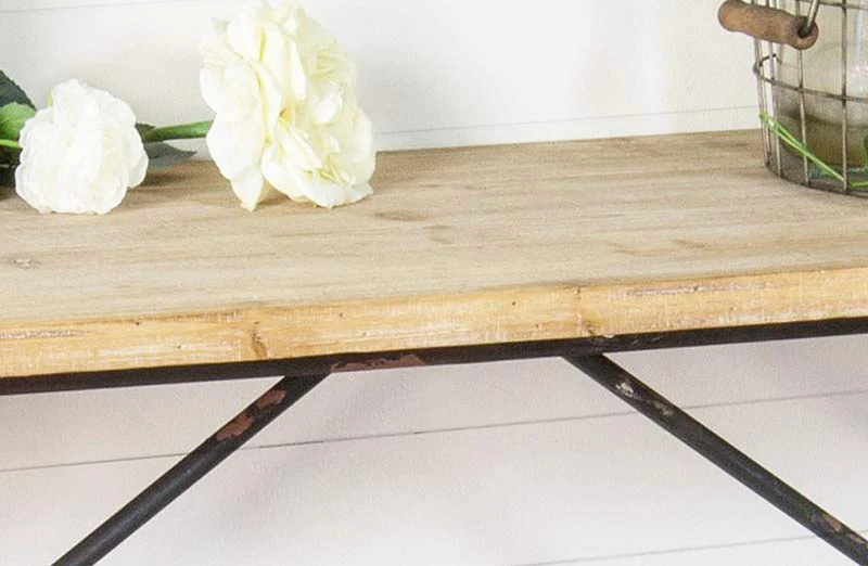 Ornate Wood and Metal Console Table