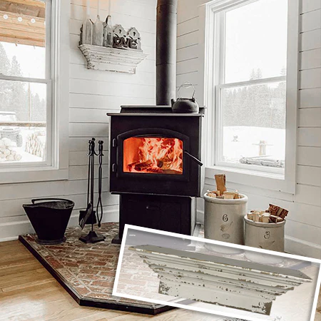 French Country Floating Mantel Shelf