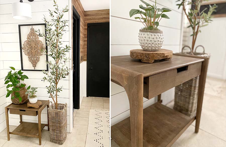 Mid-Century End Table with Subtly Rounded Edging and Float-Like Drawer