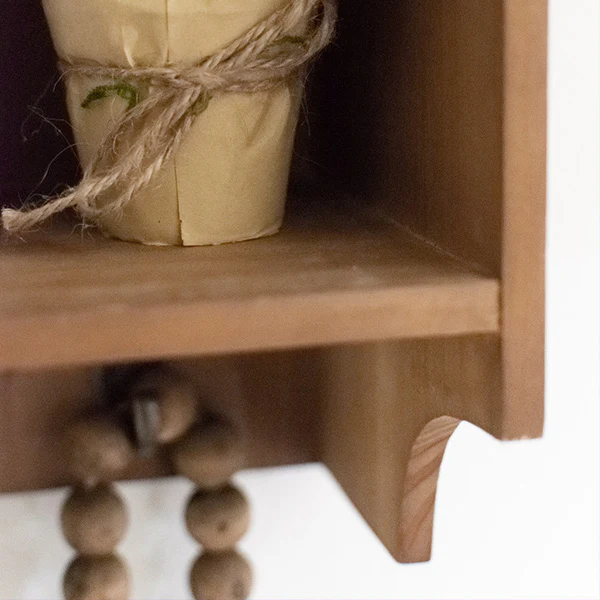 Two-Toned Wall Storage Cabinet with Hooks