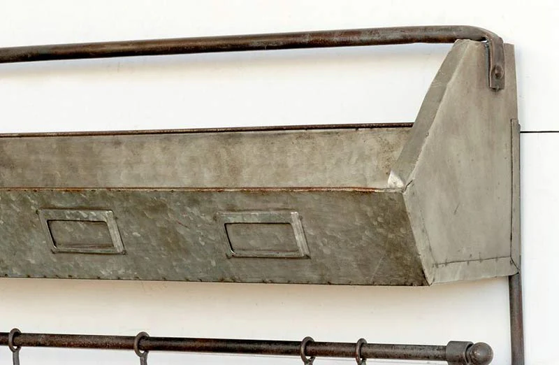 Mudroom Wall Organizer with Hooks