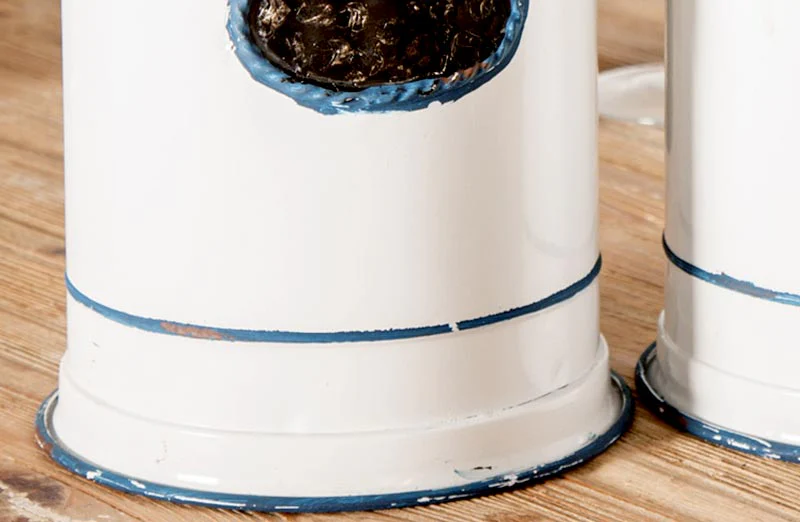 Enamel Inspired Farm Animal Kitchen Canisters  Set Of 3