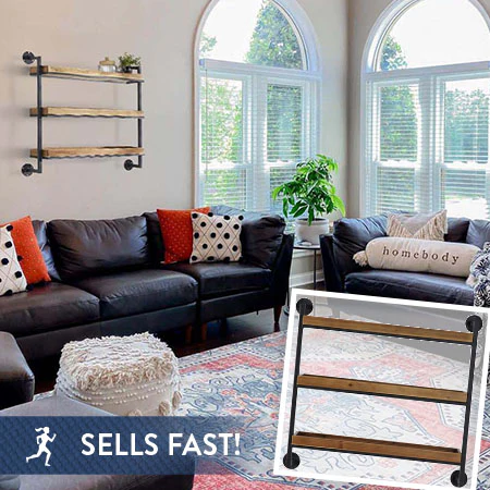 Industrial Piping Open Shelving Unit