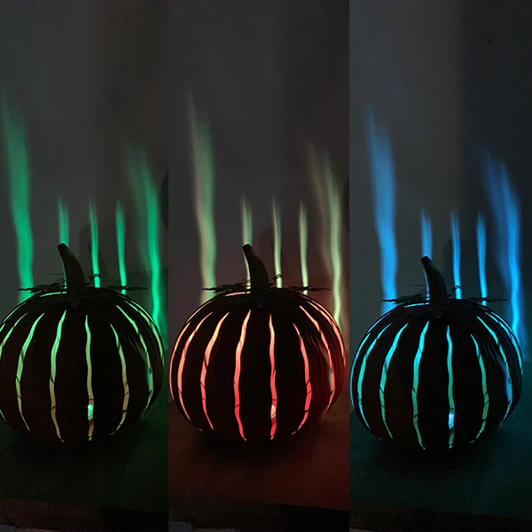 Indoor/Outdoor Luminary Pumpkins, Set of Two