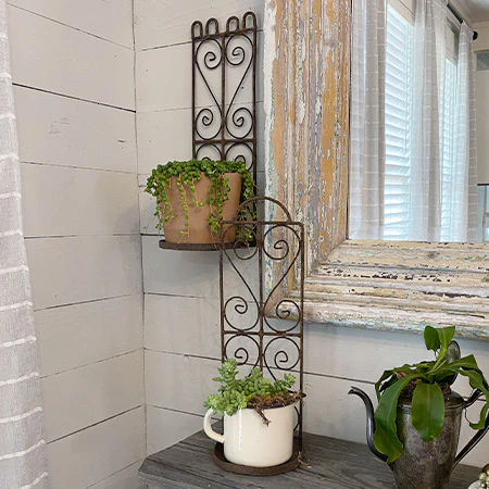 FOUND Rusted Iron Wall Sconces, Set of 2