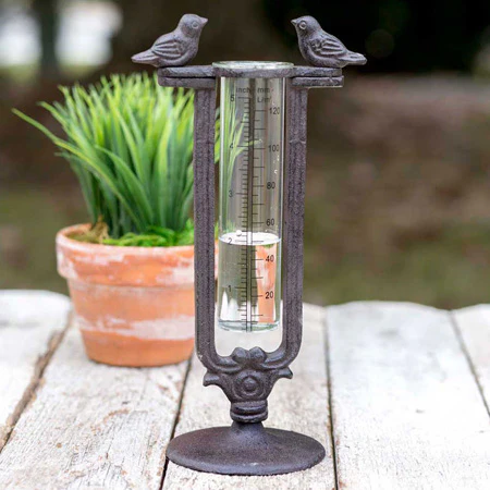 Perched Birds Rain Gauge
