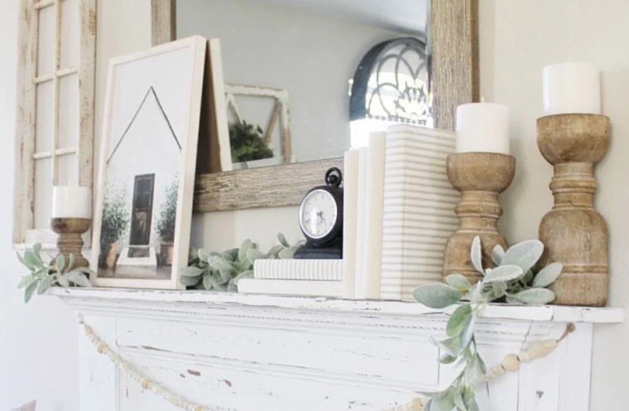 Chunky Wooden Spindle Candle Holders, Set of 3