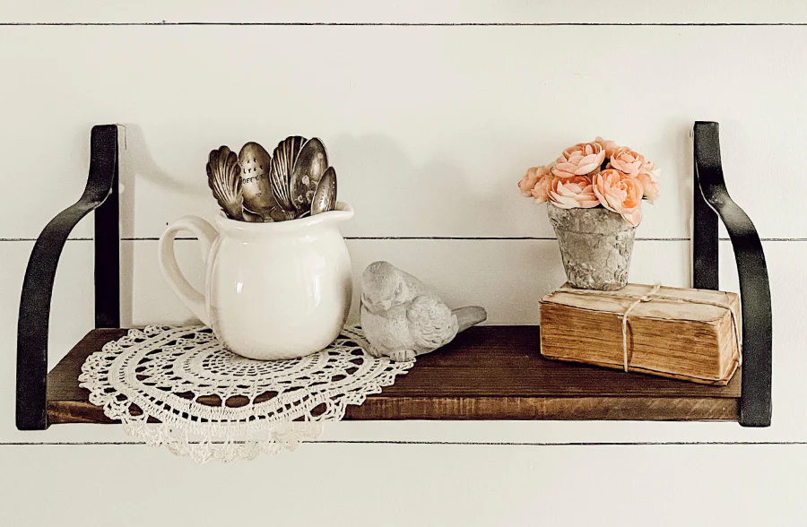 Industrial Wooden Open Shelving, Set of 2