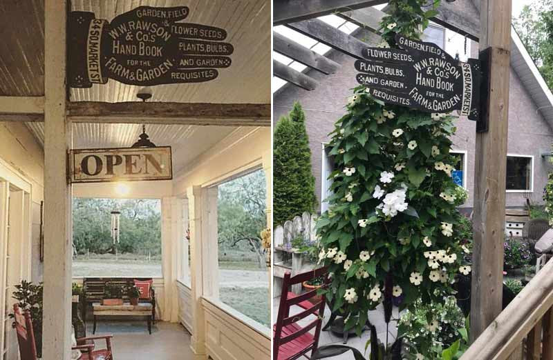 Double Sided Metal Gardening Handbook Sign