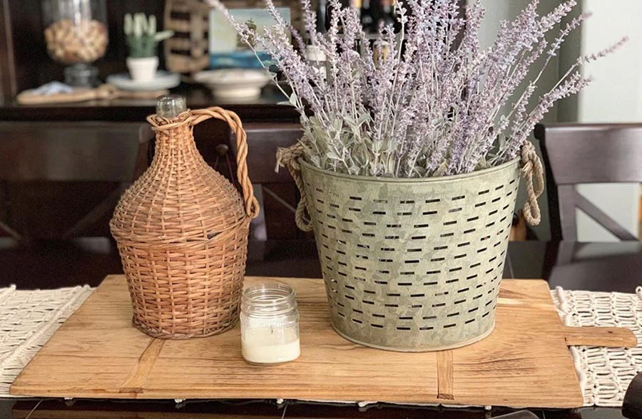 Wicker Covered Wine Bottle