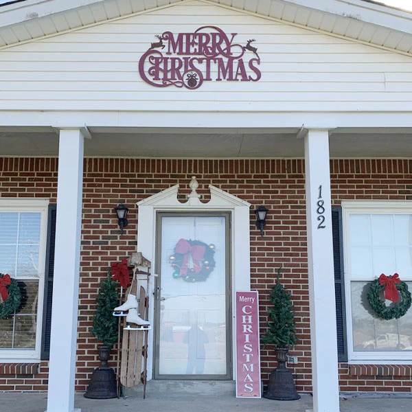 HUGE Metal Merry Christmas Sign