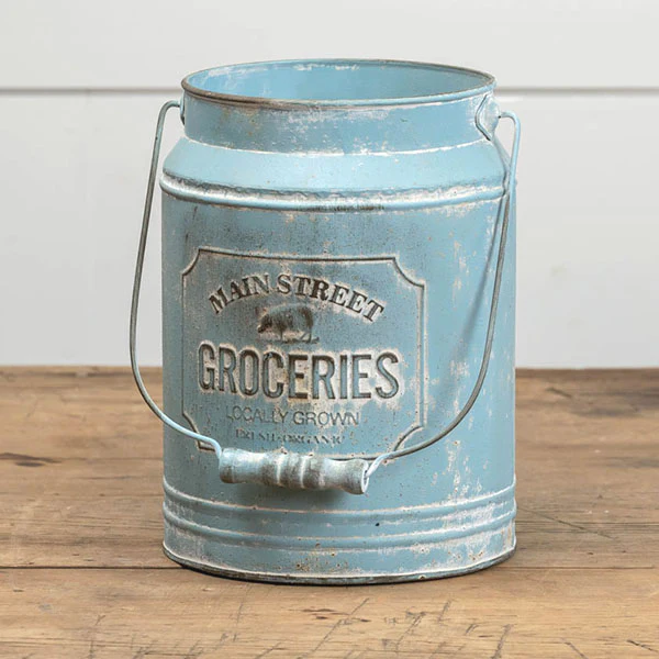 Blue Groceries Pail