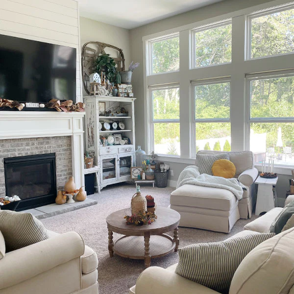 Round Cane Coffee Table