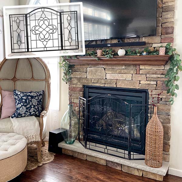 HUGE Metal Fireplace Screen
