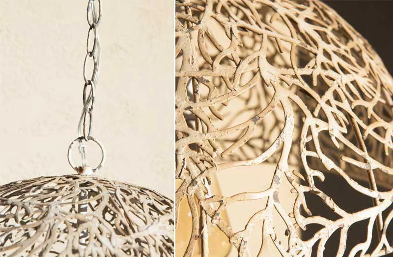 Metal Vine Pattern Pendant Lamp