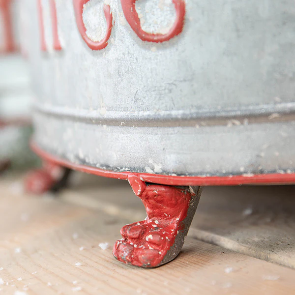 Iron Christmas Planters, Set of 2