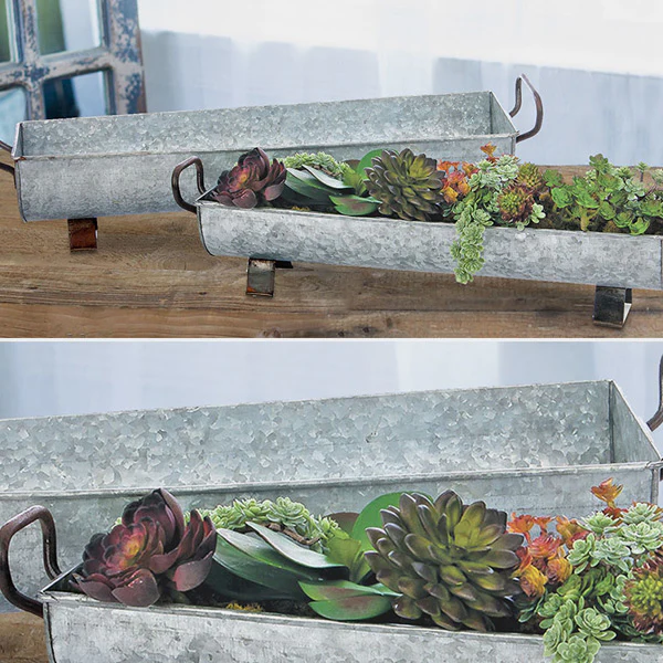 Galvanized Trough 2-Piece Set