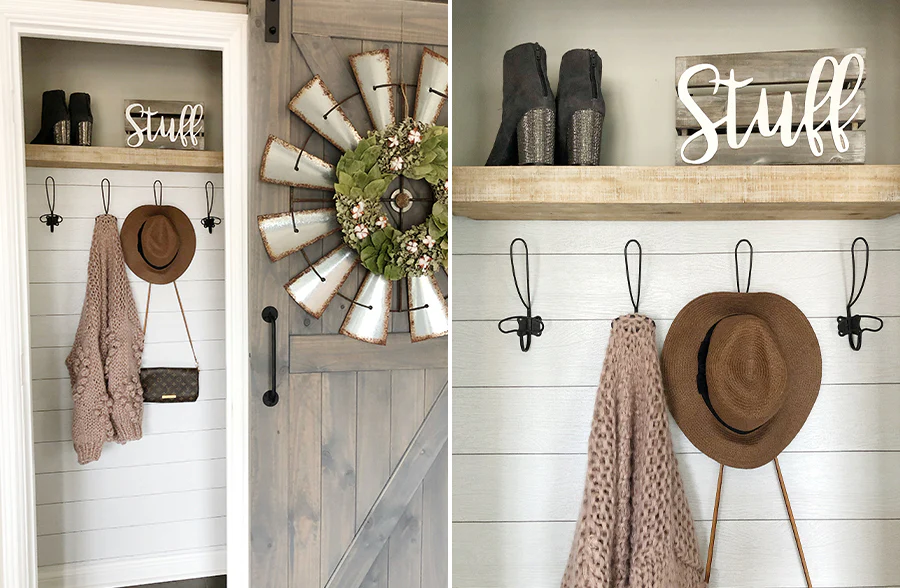 Whitewashed Chunky Floating Shelf