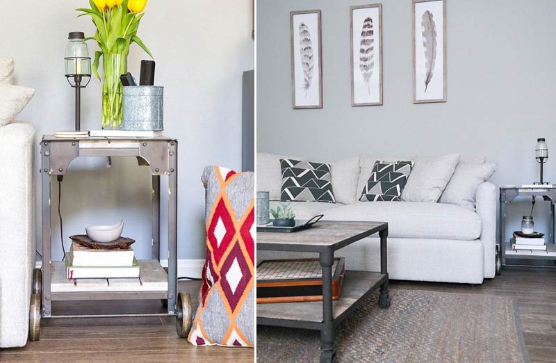 Factory Cart Side Table