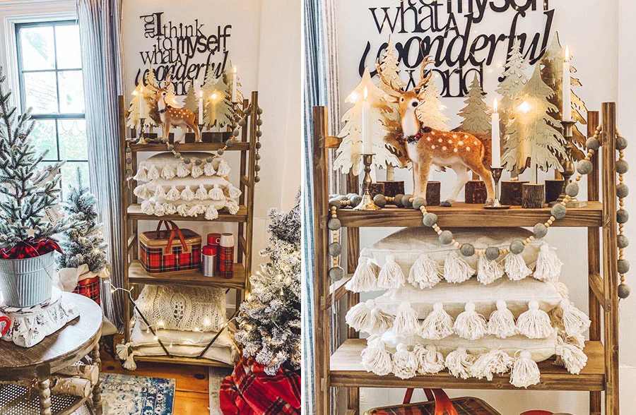 GIANT Four-Tiered Rolling Wooden Bookcase
