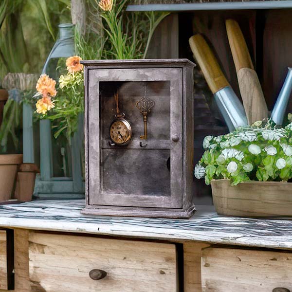Antique Finish Wall Cupboard