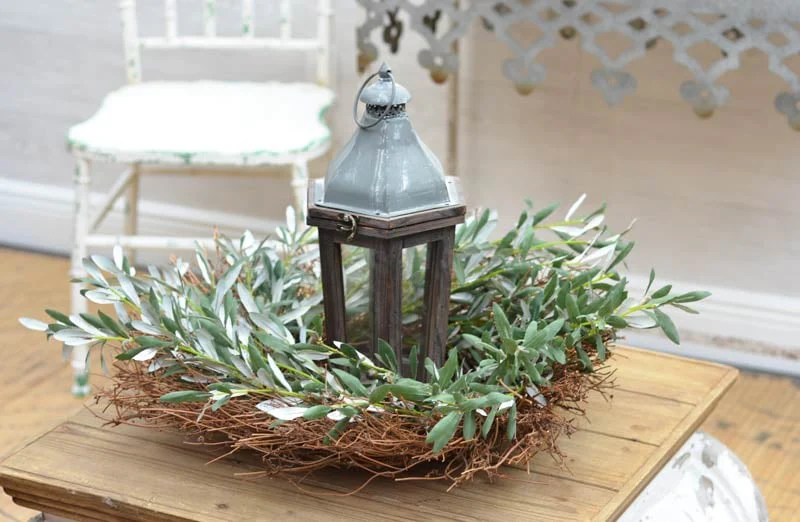 Gathered Olive and Twig Wreath