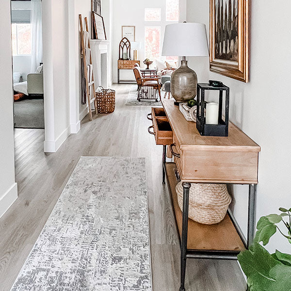 Natural Wooden Buffet Table with Drawers