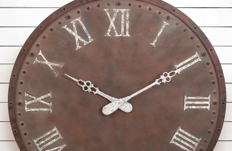 *HUGE* Iron Station Wall Clock