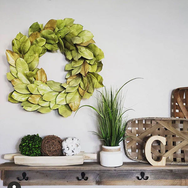 26 Inch Faux Magnolia Wreath