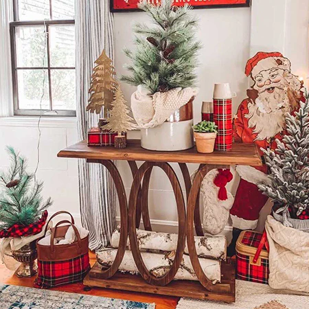 Organic Wood Console Table