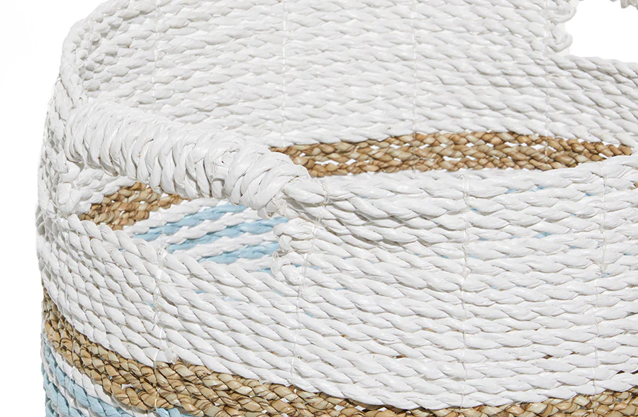 Striped Seagrass Baskets, Set of 3