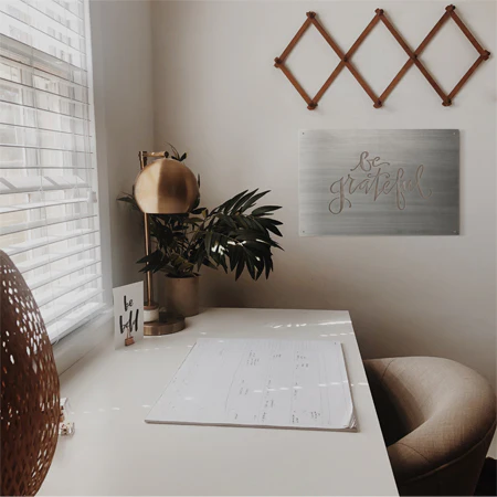 Be Grateful Metal Cutout Wall Art