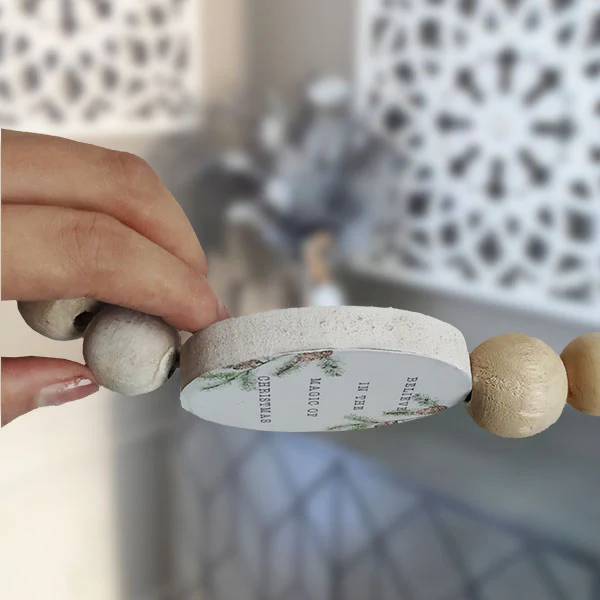 Magic of Christmas Wood Beaded Garland