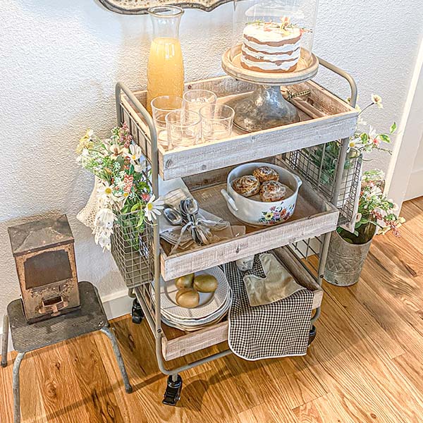 Wood Bar Cart | Functional Farmhouse