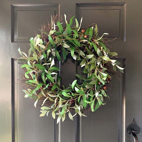 Gathered Olive and Twig Wreath