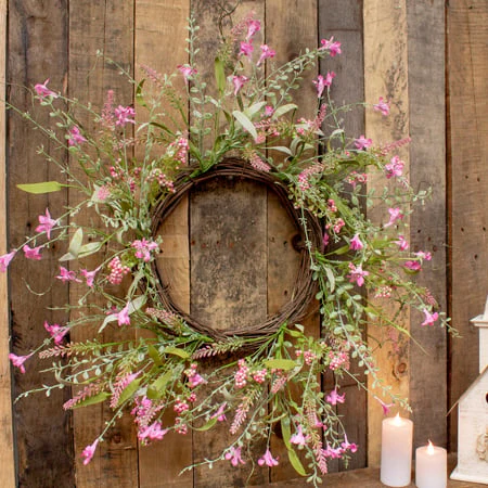Pink Toadflax Wreath